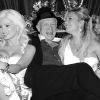 Hugh Hefner et ses playmates à Rome en 2006.