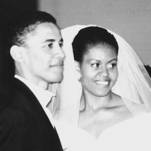 Michelle et Barack Obama lors de leur mariage en 1992. Instagram.
