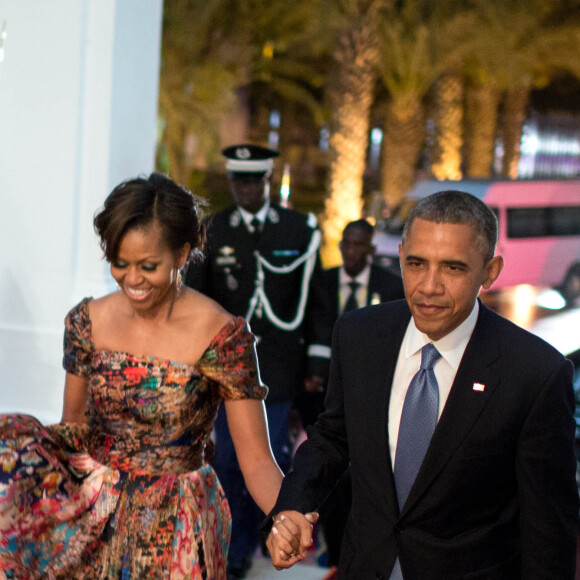 Barack Obama et Michelle Obama en visite officielle au Sénégal, juin 2013.