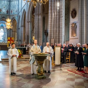 La princesse Victoria de Suède lors de l'ouverture du conseil de l'Eglise de Suède en la cathédrale d'Uppsala le 3 octobre 2017.