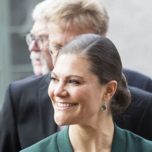 La princesse Victoria de Suède lors de l'ouverture du conseil de l'Eglise de Suède en la cathédrale d'Uppsala le 3 octobre 2017.