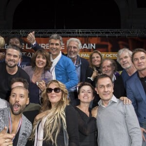 Exclusif - Jean-Marc Généreux, Bruno Gaccio, Anthony Dupray, Tatiana-Laurens Delarue, Stéphanie Fugain, Christine Lemler, Loana, Xavier Delarue lors de la 15ème édition du "Challenge Laurette Fugain - Tournoi des Personnalités" au Grand Palais à Paris, le 7 octobre 2017. © Gorassini-Perusseau/Bestimage