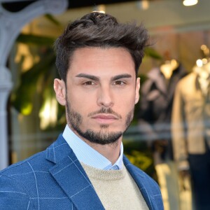 Baptiste Giabiconi lors du lancement de la collection Capsule Aston Martin by Hackett à Paris, le 26 avril 2017. © Guirec Coadic/Bestimage