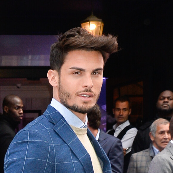 Baptiste Giabiconi lors du lancement de la collection Capsule Aston Martin by Hackett à Paris, le 26 avril 2017. © Guirec Coadic/Bestimage