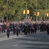 Illustration - La famille royale espagnole assiste au défilé militaire de la fête nationale à Madrid le 12 octobre 2017.