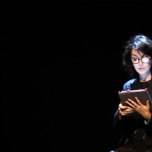 Zabou Breitman a lu des passages des ouvrages primés lors de la cérémonie de remise des prix littéraires de la Fondation prince Pierre de Monaco à l'Opéra Garnier à Monaco le 5 octobre 2017. © Olivier Huitel / Pool Monaco / Bestimage