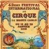 Affiche du 42e Festival international du cirque de Monte-Carlo, en janvier 2018.