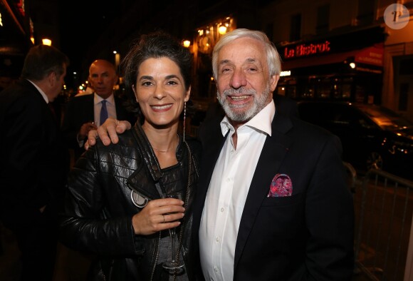 Olivia Polski, Gérard Idoux - A l'occasion de la semaine du goût, les artisans bouchers de Paris Ile-de-France organisaient le dîner "Boeuf à la Mode" au restaurant Le Louchebem à Paris. Le 12 0ctobre 2017 © Dominique Jacovides / Bestimage 12/10/2017 - Paris