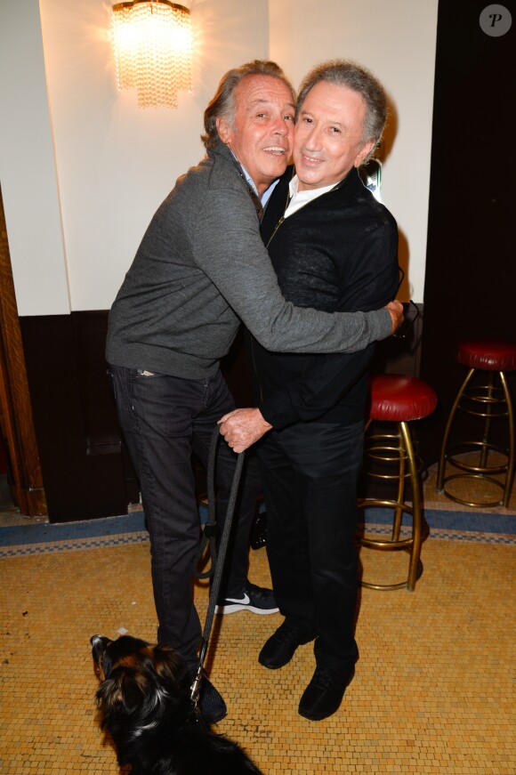 Semi-exclusif - Michel Leeb et Michel Drucker - Inauguration du théâtre de la Tour Eiffel à Paris le 16 octobre 2017. © Coadic Guirec/Bestimage
