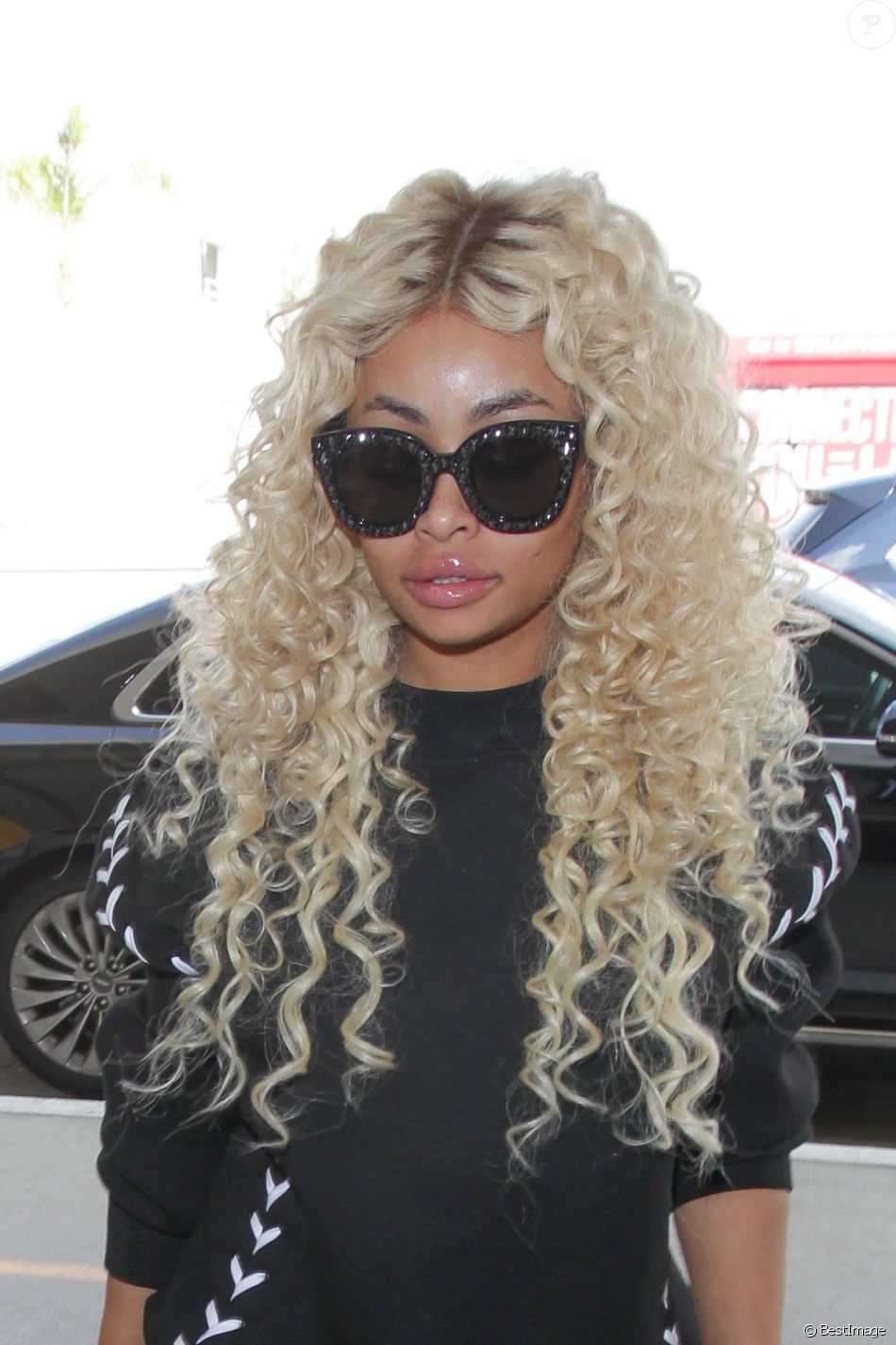 Blac Chyna arrive à l'aéroport de LAX à Los Angeles, le 20 septembre