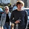 Exclusif - Emma Roberts et son compagnon Evan Peters sont allés déjeuner à Los Feliz, le 26 janvier 2017