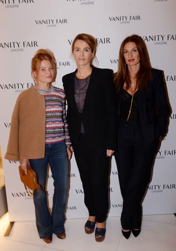 Exclusif - Mélanie Thierry, Joëlle Pellegrin (Présidente du Directoire) et Aurélie Saada - Inauguration de la boutique de la marque de lingerie Vanity Fair à Paris. Le 12 octobre 2017 © Rachid Bellak / Bestimage