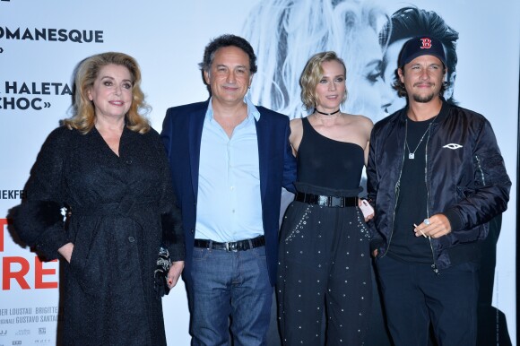 Catherine Deneuve, Thierry Klifa, Diane Kruger et Le rappeur Nekfeu - Avant-première du film "Tout nous sépare" au cinéma UGC Ciné Cité Bercy à Paris, France, le 19 octobre 2017. © Coadic Guirec/Bestimage