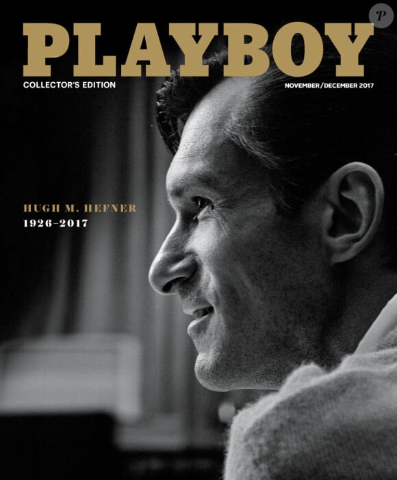 Le défunt Hugh Hefner en couverture du numéro de novembre/décembre 2017 de Playboy.