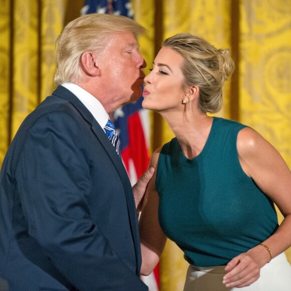 Donald Trump et sa fille Ivanka Trump - Le président Donald J. Trump et le secrétaire général John Kelly lors d'une conférence de presse à la Maison Blanche à Washington DC, le 1er août 2017