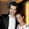 Mathieu Johann et sa compagne Clémence Castel - Lancement de l'opération Ela chez Cartier, le 27 septembre 2007.