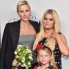 La princesse Charlene de Monaco avec Jessica Simpson et sa fille Maxwell à la soirée Princess Grace Awards au Paramount Studios à Los Angeles, le 24 octobre 2017 © Lisa O'Connor via Zuma/Bestimage