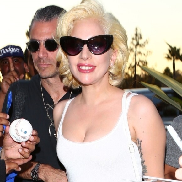 Lady Gaga a assisté au match des LA Dodgers à Los Angeles, le 24 octobre 2017