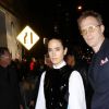 Jennifer Connelly et Paul Bettany arrivent au vernissage de l'exposition "Volez, Voguez, Voyagez" de Louis Vuitton à l'American Stock Exchange. New York, le 26 octobre 2017.
