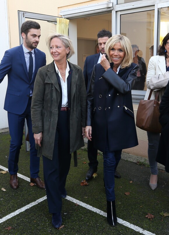 Tristan Bromet, chef de cabinet de la Première Dame - Brigitte Macron, accompagnée de Sophie Cluzel, Secrétaire d'État auprès du Premier ministre, chargée des Personnes handicapées, a visité un accueil de loisirs inclusif à l'école élémentaire Anatole de Monzie. Nantes, le 27 Octobre 2017 © Dominique Jacovides / Bestimage