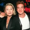 Sheila avec son fils Ludovic Chancel et son amie Rosa Paris au Queen, Paris, le 12 janvier 1998.