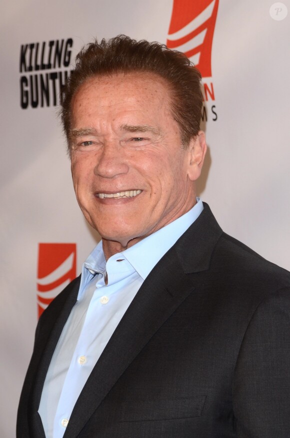 Arnold Schwarzenegger à la première de 'Killing Gunther' à Los Angeles, le 14 octobre 2017