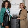 Sylvie Tellier et Alicia Aylies (Miss France 2017) - Révélation de la couronne Miss France 2018 par le bijoutier Julien D'Orcel à l'Hôtel Particulier "Le 6 Mandel" dans le 16ème arrondissement à Paris, le 6 novembre 2017. © Denis Guignebourg/Bestimage