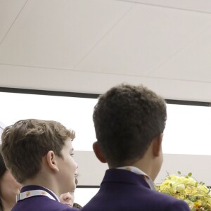La duchesse Catherine de Cambridge, enceinte de son troisième enfant avec le prince William et habillée d'une robe de la marque Goat, participait le 8 novembre 2017 à un forum organisé à Londres par l'association Place2Be dont elle est la marraine.