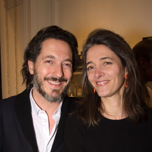 Exclusif - Guillaume Gallienne et sa femme Amandine - Inauguration de la boutique Kilian rue Cambon à Paris, le 26 janvier 2015.