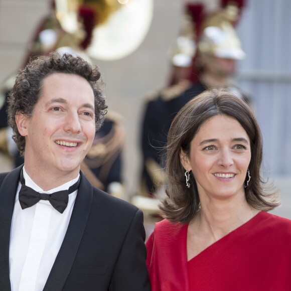 Guillaume Gallienne et sa femme Amandine - Dîner d'état en l’honneur de la reine d'Angleterre donné par le président français au palais de l’Elysée à Paris, le 6 juin 2014, pendant la visite d’état de la reine après les commémorations du 70ème anniversaire du débarquement.