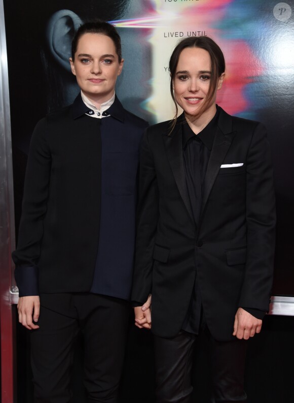 Ellen Page et sa compagne Emma Portner à la première de 'Flatliners' à l'hôtel Ace à Los Angeles, le 27 septembre 2017