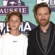 David Guetta et son fils Tim Elvis - Soirée des 24e MTV Europe Music Awards à la salle SSE Wembley Arena à Londres, Royaume Uni, le 12 novembre 2017.