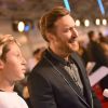 Le DJ David Guetta et son fils Tim Elvis - Soirée des 24e MTV Europe Music Awards à la salle SSE Wembley Arena à Londres, Royaume Uni, le 12 novembre 2017.