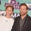 David Guetta et son fils Tim Elvis - Soirée des 24e MTV Europe Music Awards à la salle SSE Wembley Arena à Londres, Royaume Uni, le 12 novembre 2017.