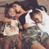 Kim Kardashian et ses deux enfants, Saint et North West. Août 2017.