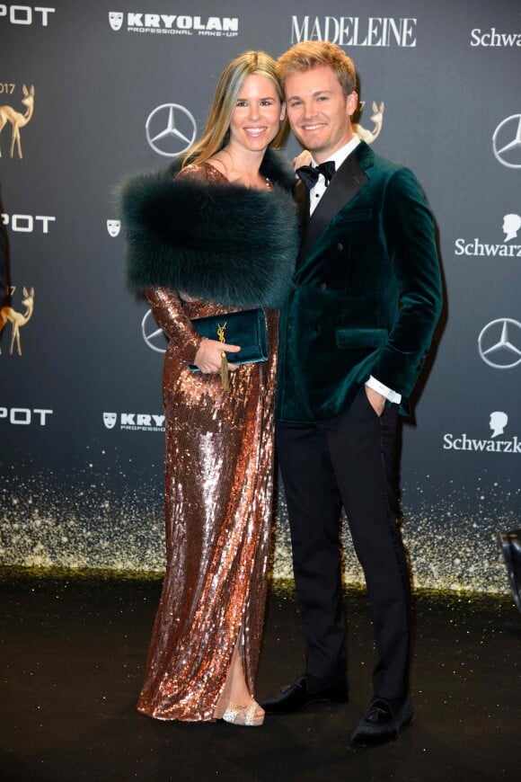 Nico Rosberg et sa femme Vivian Sibold - Cérémonie des Bambi Awards 2017 à Berlin. Le 16 novembre 2017.
