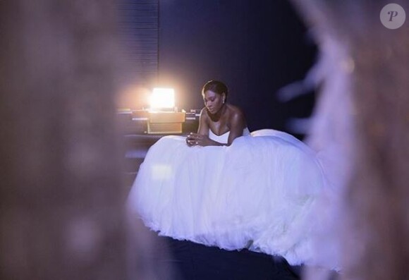 Serena Williams pose dans sa robe de mariée. Instagram, novembre 2017