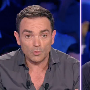 Carla Bruni draguée par Yann Moix sur le plateau d'"On n'est pas couché" sur France 2, le 18 novembre 2018.
