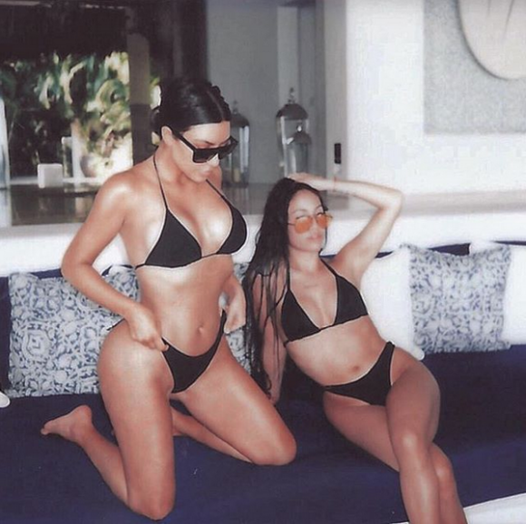 Kim Kardashian et Stephanie Shepherd au Mexique. 2017.