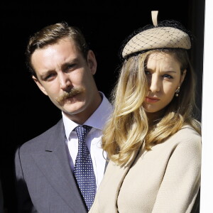 Pierre Casiraghi et Beatrice Borromeo lors de la Fête nationale à Monaco le 19 novembre 2017. © Dominique Jacovides/Bestimage