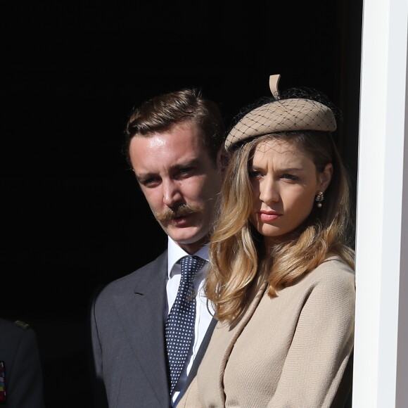 Pierre Casiraghi et Beatrice Borromeo lors de la Fête nationale à Monaco le 19 novembre 2017. © Dominique Jacovides/Bestimage