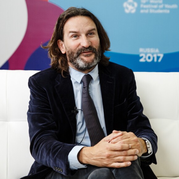 Frédéric Beigbeder au festival mondial de la jeunesse et des étudiants à Sotchi, Russie, le 17 octobre 2017.