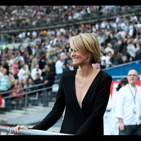 EXCLU : Laeticia Hallyday au Stade de France avant le concert de Johnny Hallyday, le 17 juin 2012.