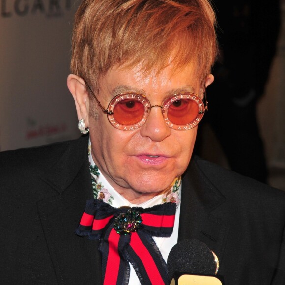 Elton John à la soirée caritative annuelle de E. John AIDS Foundation en la Cathédrale St. John the Divine à New York, le 7 novembre 2017