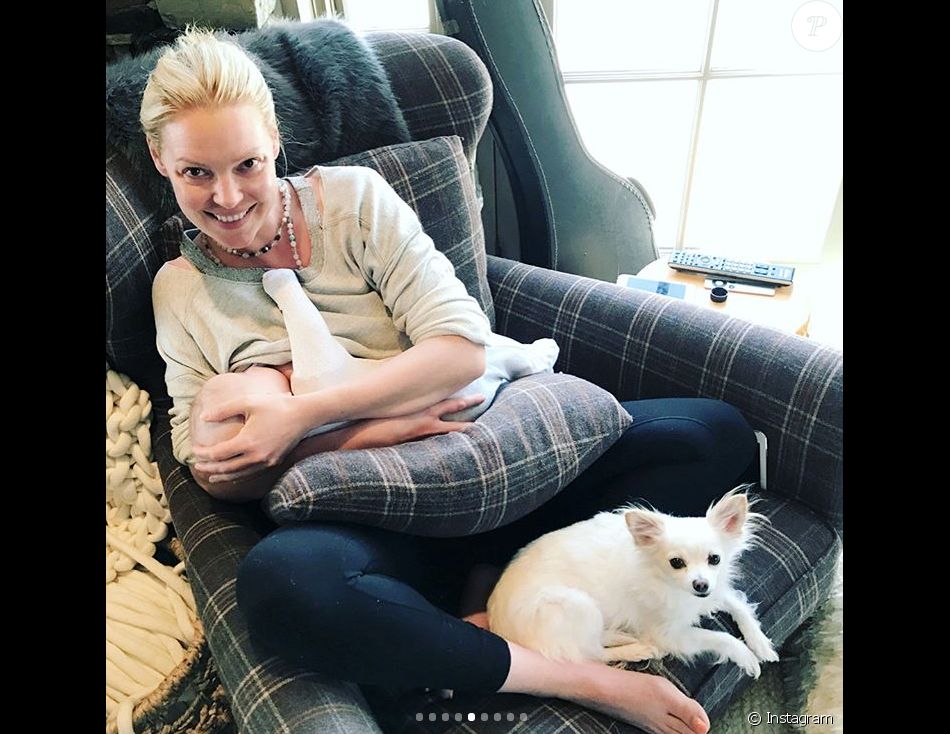 Katherine Heigl, son fils Joshua et son chien Gracie Lou. Purepeople