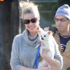 Katherine Heigl se promène avec son chien Gracie Lou à Los Angeles le 28 janvier 2015