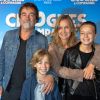Olivier Marchal avec sa femme Catherine et leur enfant Basile et Ninon à l'avant-première de "Cigognes & Compagnies" au cinéma Gaumont Opéra à Paris, le 25 septembre 2016. © Guirec Coadic/Bestimage