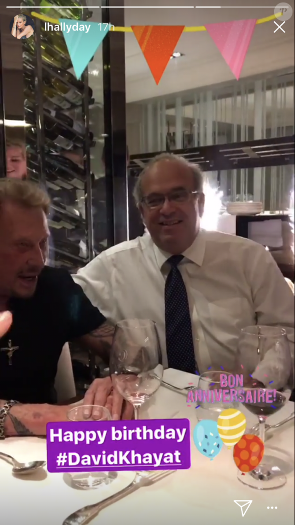 Johnny Hallyday chante Joyeux anniversaire à son médecin, le professeur David Khayat, Instagram septembre 2017.