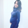 Anne-Gaëlle Riccio enceinte de son 3e enfant, le 28 septembre 2017.