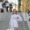 Céline Dion à la sortie du défilé de mode Haute-Couture "Giambattista Valli" collection Automne-Hiver 2017/2018 au Petit Palais à Paris, France, le 3 juillet 2017.